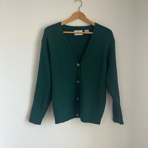 VTG Chandler Hill Womens Grandpa Cardigan Sweater Size S Pocket Green Mr. Rogers